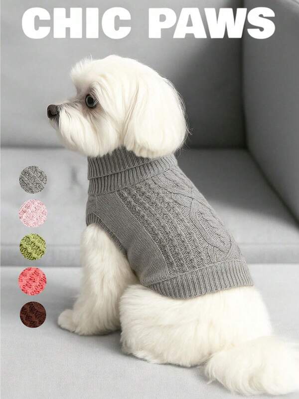 holdhoney Assorted Autumn/Winter New Pet Clothes, Dog Clothes, Sausage Dog Series, Teddy Bear, Sweaters, Puppy Styles, Warm & Cute Sweaters, Fashionable, Autumn/Winter Pet Clothes, Solid Color, Sausage Dog Pattern, Knitted, Comfortable, Dog Clothes