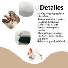Almohada Larga Rellena Abrazable 100cm | Peluche Extra Suave - Blanco - Ver 4