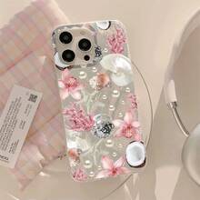 1 Pieza Funda de Teléfono Transparente IMD Suave Brillante y Lisa de Verano con Patrón de Flor Hermosa, Perla y Coco, Impermeable, Anti-Huella Dactilar y Anti-Arañazos para iPhone16/16Plus/16Pro/16ProMax/iPhone15/15Plus/15Pro/15ProMax/iPhone14/14Plus/14Pro/14ProMax/iPhone13/13Pro/13ProMax/iPhone12/12Pro/12ProMax/iPhone11/11ProMax/11Pro - Colores mixtos - Ver 6