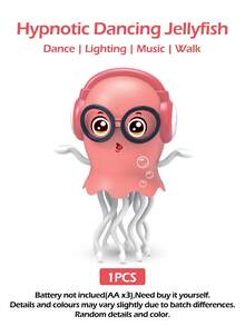 Children's Funny Dancing Jellyfish Music Toy, Amusing Stress Relief Electric Early Education Soothing Nightlight Toy, Birthday/Christmas/New Year Gift For Boys And Girls