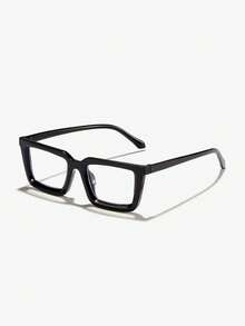 1 par de gafas de moda cuadradas retro de acrílico para hombres, adecuadas para lectura diaria, transporte y combinación de atuendos - Multicolor - Ver 3