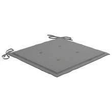 vidaXL 3 Stück Gartenstühle Mit Grauen Kissen, Massivholz Teak - Grigio - Visualizzare 7