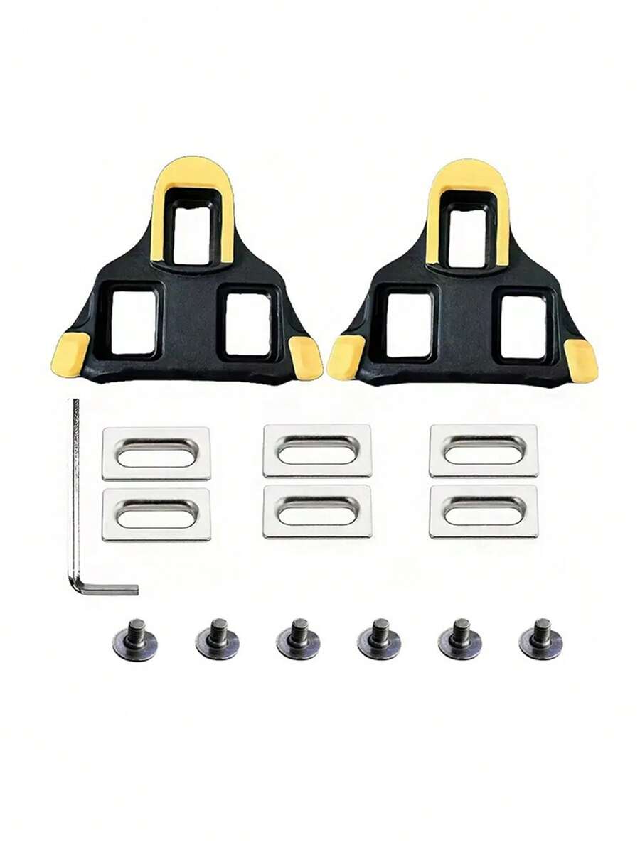 2个公路自行车锁片，SPD锁踏锁片，6度浮动角度