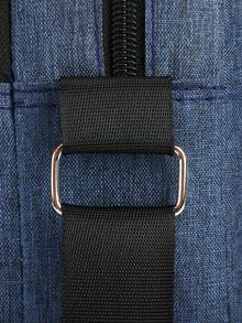 大容量时尚男士单肩斜挎包，多功能可调节肩带，拉链封口，多隔层实用收纳男士包，节日必备 - 藍色 - 查看 10