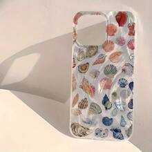 1 Funda de Teléfono Transparente IMD Suave con Patrón de Concha Colorida, Impermeable, Antihuellas y Antirrayas, Compatible con iPhone 16/16 Plus/16 Pro/16 Pro Max/15/15 Plus/15 Pro/15 Pro Max/14/14 Plus/14 Pro/14 Pro Max/13/13 Pro/13 Pro Max/12/12 Pro/12 Pro Max/11/11 Pro Max/11 Pro - Colores mixtos - Ver 5