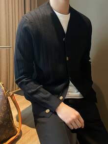 Men Cardigans - Black - View 4