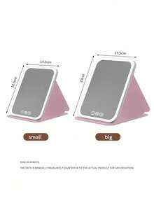 1 gương trang điểm LED (dung lượng pin: 600mAh) - 3 chế độ ánh sáng (Trắng/Tự nhiên/Ấm), gương trang điểm sạc USB, độ sáng điều chỉnh được, thiết kế gập gọn tiện lợi, thích hợp sử dụng tại nhà, khi đi du lịch và trong ký túc xá, món quà Giáng sinh, sinh nhật, Ngày của Mẹ hoàn hảo dành cho phụ nữ, cũng là món quà Giáng sinh, quà tặng cá nhân hóa và vật dụng cần thiết khi đi du lịch. - Nhiều màu - Xem 7