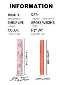 HANDAIYAN 哑光唇线笔，防晕染，持久不脱妆，顺滑易上妆，唇线笔和唇膏二合一，适合派对、节日、旅行、露营、送礼，净重 1 克，适合返校、万圣节 - 10 Barn Red - 查看 10