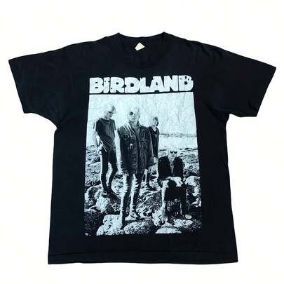 Vintage 90's Birdland Shirt  Uk Tour Lazy Rrds English Rock Band Tee Size L220g M-en's Cotton T-Shirt - ID-eal for Wearing Under a SweaT-ShirT-Suitable for all people, whether woM-en or M-enhigh-quality durable fabric suitable for all seans,ft to the touch but built to lastBreathabletops woM.en fall outfiT.S for woM.en vaC.Ation outfiT.S woM.en halloween costume