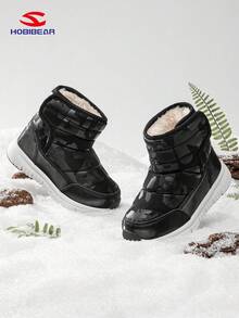 HOBIBEAR 1 Pair Kids Snow Boots, Winter Warm Waterproof Anti-Slip Toddler Shoes For Boys And Girls, Outdoor Sports Walking Shoes With Plush Lining, Suitable For Winter - Black - View 4