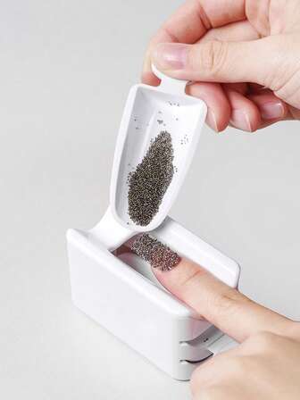 1 Adet Tırnak Sim Tozu Saklama Kutusu, Tırnak Malzemeleri, Tırnak Aletleri, Tırnak Sanatı Aletleri, Okula Dönüş, Tırnaklar, Tırnaklara Bastırmak İçin Tırnak Aletleri