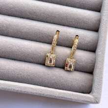 Brincos Argola Cravejados 5131 - Cravejado Dourado - Visão 2