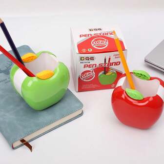 1pc High-Quality Fashion Pen Holder, Creative Cartoon Pen Holder Made Of PS Material, Student Office Supplies Desktop Organizer