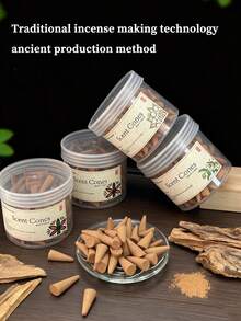 70克沉香锥，檀香，金字塔形香锥，采用天然沉香制成，不添加化学香料，持久醇厚的香气，舒缓身心，去除室内异味。