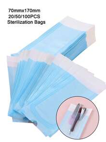 70x170mm Einweg-Sterilisationsbeutel 20//50/100 Stücke Nagelkunst Sterilisator Nägel Reinigung Sterilisationsbeutel Einweg-Maniküre-Nagelzubehör UV-Desinfektionswerkzeuge - Verschiedenfarbig - Übersicht 1