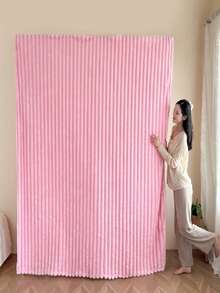 1 件柔软蓬松毛毯、宽条纹仿毛皮毛毯、粉色卧室装饰毛毯、毛绒盖毯、圣诞法兰绒毛毯、休闲午睡毛毯、小型办公室午睡毛毯、蓬松房间装饰毛毯 - 羅莎 - 查看 6