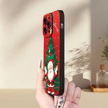 Funda de Teléfono Móvil Impresa con Santa Claus Creativo Adecuada para IPHONE 15 14 13 12 11 XS XR X 7 8 Plus Pro Max Mini - Negro - Ver 9