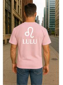 Playera lisa estampada en la espalda - Rosa - Ver 1