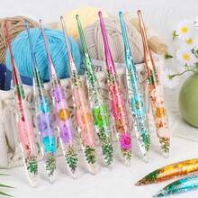 3pcs Floral Pattern Transparent Multicolor Crochet Hook Set, Comfortable Grip, Suitable For DIY Knitting Supplies, Sweaters, Hats And Other Handmade Knitting Projects, Perfect Christmas Gift, Gift For Mom - Multicolor - View 12