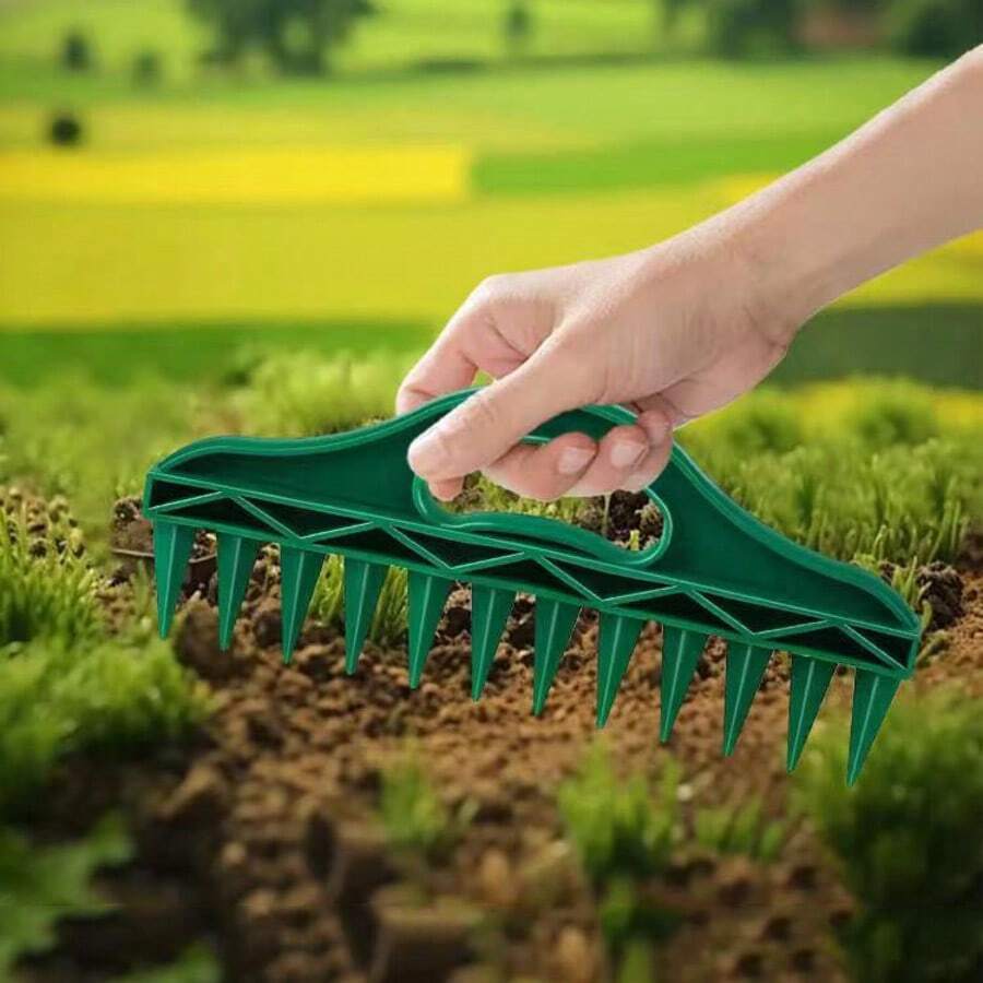 1 Stück Saatgut-Pflanzlochstanze, Werkzeug zum Abstandhalten von Gemüsepflanzen, Bodenbelüfter für den Garten