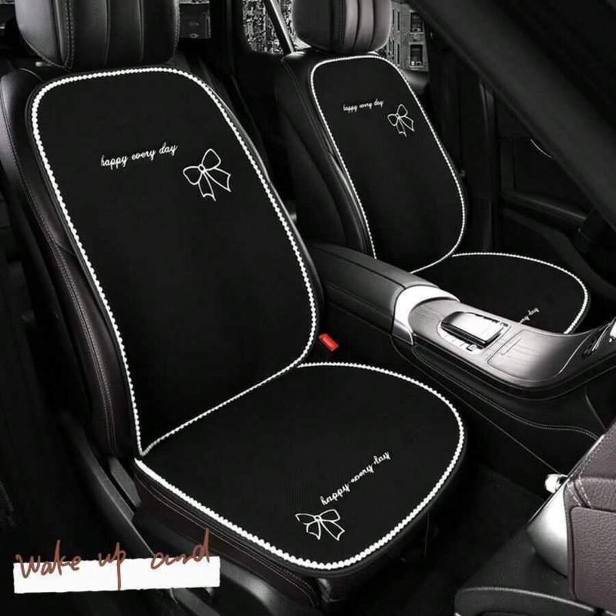 1件装豪华蝴蝶装饰汽车座椅垫，四季皆宜