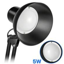 Metal Desk Lamp With Clamp, Swing Arm, Architect Adjustable Gooseneck Table Lamp, Clip Desk Lights For Home Office, Work, Study, Reading, E26 Base, Multi-Joint, Black - 查看 2