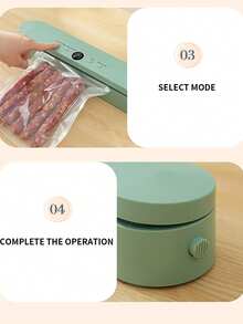 RAF Portable Automatic Vacuum Sealer Machine, Kitchen Food Preservation, Vacuum Bags, Suitable For Dry & Wet Food Preservation And Snack Bag Sealing, Wireless Vacuum Sealer, Suitable For Outdoor Camping/Picnic, Kitchen Appliances - Multicolor 3 - View 10