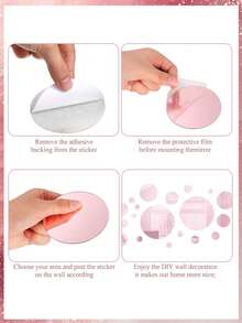 32 miếng dán tường hình tròn màu vàng hồng, decal dán tường gương acrylic tự làm, miếng dán gạch gương tròn, trang trí tường gương tròn acrylic, trang trí phòng, trang trí phòng ngủ, trang trí nhà cửa, trang trí tường, trang trí phòng tắm. - Hoa hồng vàng - Xem 5