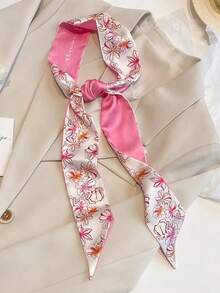 4pcs Women Pink Ditsy Floral Scarves/Hair Ties, Casual Elegant Daily Dating Travel Multipurpose Gifts Hair Band Turban Headband Sweatband, Hairband Fall Winter Hair Accessories For Women For Vacation Outfits Woman Women Bandanas Soft Headwrap Women Scarf - 多色 6 - 查看 5