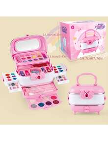 Trajes de maquillaje y juguetes de esmalte de uñas para niños y niñas, maletín de maquillaje de juguete para actuaciones, regalos de Halloween, Navidad y cumpleaños.