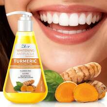 Pasta de dientes de cúrcuma, elimina profundamente las manchas y la decoloración, blanquea los dientes, es suave y no irritante, protege la salud de las encías y proporciona un aliento fresco. - Amarillo - Ver 2