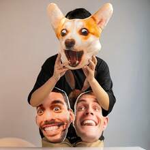 Customized Photo Monkey Pillow, Personalized Cute Face Cushion, Soft & Comfortable Knitted Polyester Fabric, Suitable For Bedroom, Sofa Decor, Birthday, New Year, Valentine's Day Gift, Fits All Ages - Custom Pillow 4 - View 6