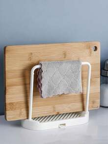 Kitchen Sink Rack With Double-Layer Dishcloth & Sponge Holder Hook-Style Drainage Design Kitchen Storage Rack & Organizer Kitchen Accessories Standing Storage For Home Use Doll Clothing & Tights Drying Rack - Multicolor - View 6