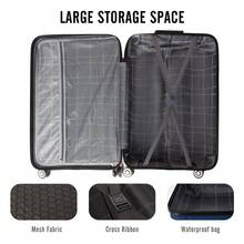 Todeco Travel Suitcases, Large 78cm Suitcase, Travel Trolley, Rigid And Lightweight ABS Travel Suitcase With Telescopic Handle, 4 Double Wheels, 78 X 51 X 28 Cm, Durable, Travel Luggage - Dark Blue - View 2