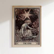 1 Peça Pôster de Baralho de Tarô Sem Moldura com Estrelas, O Sol e A Lua. Presente Ideal para Quartos, Salas de Estar, Corredores, Arte de Parede, Decorações de Parede, Decorações de Inverno, Decorações de Quarto e Presentes de Aniversário. - Multicolorido - Visão 14