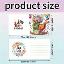 6pcs DIY Diamond Painting Birthday Greeting Card Set, Cute & Happy Grandma Theme Postcards, Unique Handmade Design, New Year Card, Birthday Wishes, Holiday & Event Party Greeting Cards, (Includes 6 Envelopes), Ideal For Expressing Warm Blessings To Elders, Family, And Friends, Diamond Painting Card Postcards To Express Heartfelt Sentiments, Best Gift To Show Your Feelings.