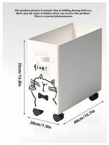 1 Piece Mobile Under Desk Storage Box, Desktop Tray Organizer, Yoga Mat Basket, Laundry Hamper For Office And Dorm