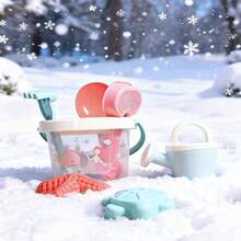 4 Multicolor Snow Shovel Toy Sets, Stress-Relief Sand Play Tools (Including Shovels, Snow Shovels & Bucket Sets)