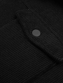 男士灯芯绒立领长袖夹克，加绒保暖，舒适百搭，适合通勤，可机洗，圣诞礼物，复古风格