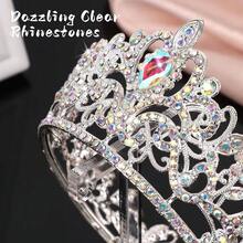 CIEHER Small Crown For FFgirls Cake Topper - Mini Princess Tiara Birthday Wedding Cake Decorations With AB Rhinestones{Inchcolor_nameinch:InchSilverAbRhinestonesinch} - SilverAbRhinestones - Xem 6
