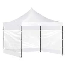 Carpa Toldo 3x3 Plegable Paredes Transparente Tejido 600d - Blanco - Ver 7