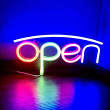1個 霓虹燈 Open 11.7x5.6x0.7英吋 (約 29.8x14.3x1.8公分) 營業中霓虹燈 電池或USB供電 商店店鋪展示窗 餐廳咖啡廳酒吧酒店紋身美容院派對牆面裝飾 開店/關店告示牌 (紅藍色) - 彩色 - 查看 14