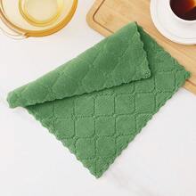 12 Pack Kitchen Dish Cloths (10 X 10 Inches, Cream Yellow), Super Soft And Absorbent Coral Velvet Dish Towels, Nonstick Oil Fast Drying Microfiber Cleaning Cloth, No Lint Household Dishcloths, 2025 - 草綠色 - 查看 9