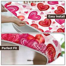 Water-Resistant Round Tablecloth With Elastic Edge For 40-44" Tables - 愛心大號 - 查看 11