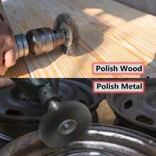 DINGQI Steel Wire Brush Set, Rotary Tool Polishing Cleaning Tool, Suitable For Drilling, Stainless Steel Wire Cup Brushes For Removing Rust, Corrosion And Sanding Surfaces