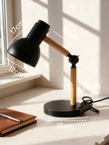 Adjustable Table Lamp In Solid Pink Wood, Nordic Style, Ideal For Interior Decoration, Reading And Writing In Offices And Study Rooms, With Eye Protection. - 查看 3