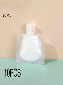 1/5/10个装可重复灌装扁平旅行瓶，适用于洗发水、乳液、化妆品，容量30毫升/50毫升/100毫升，适合旅行包、化妆包、化妆品收纳盒，也可用于存放口红、化妆刷、护肤品、手机、硬币、小物件等，用途广泛，可用于家居、礼品、节日（万圣节、圣诞节）等场合。 - 白色 - 查看 15