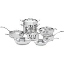 Cuisinart - Cacerola con tapa, sartén antiadherentes para crepas, Plateado, , 1(13 piezas Juego de utensilios de cocina) - Tipo 1 - Ver 1