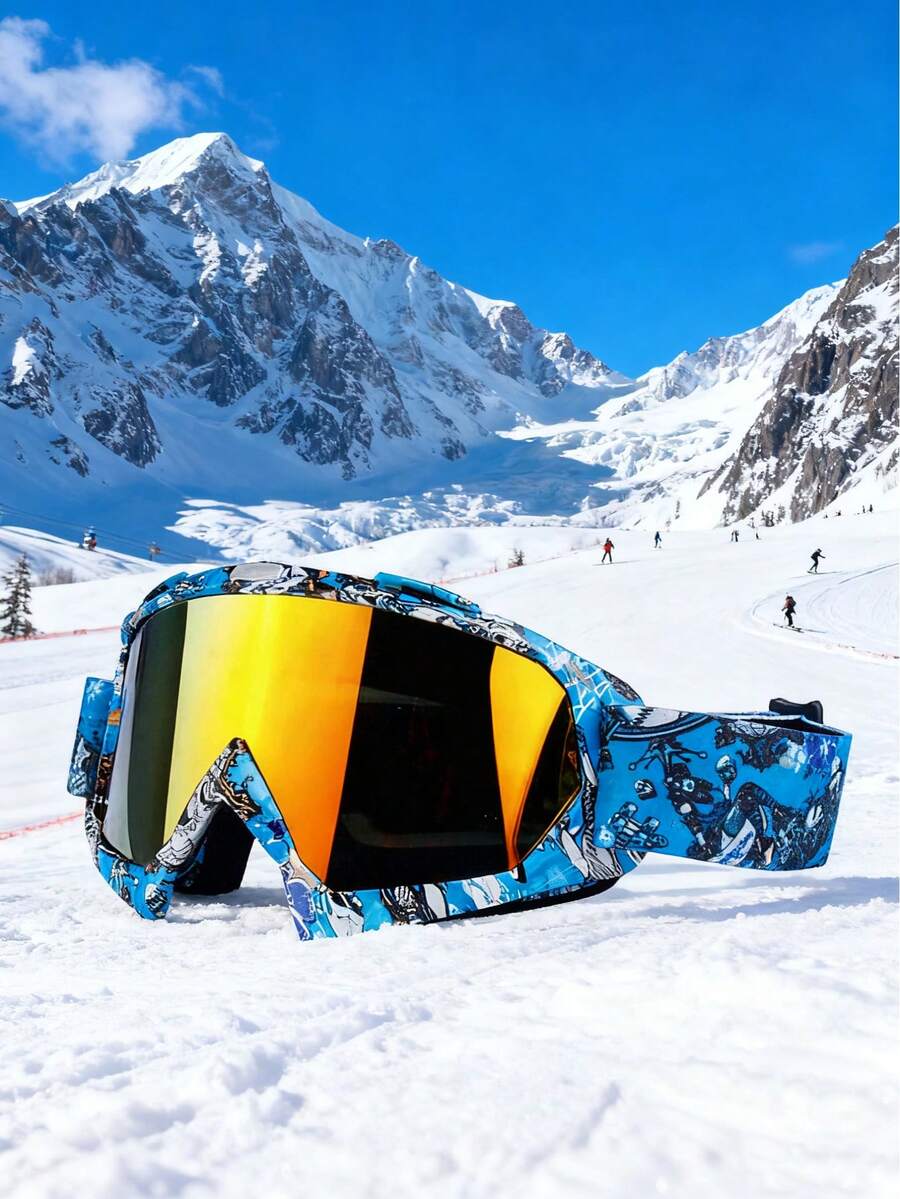 Over Glasses Snow/Snowboard Goggles Anti Fog 100% UV Protection Snowboarding, Motorcycle, ATV, Riding, Ski, Windproof Racing Glasses - B - View 1