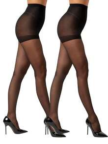 1 Pair Women's High Waist Elastic Black Tights- Elegant, Snag-Resistant, Versatile Fashion Tights Suitable For All Occasions And Casual Wear, Cozy - Black - View 19